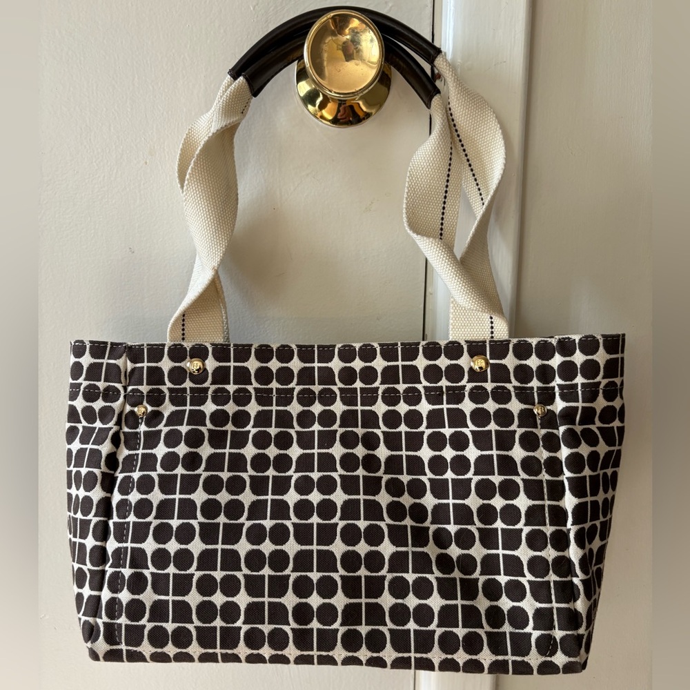 Vintage Kate Spade New York Noel Pattern Canvas Tote Bag